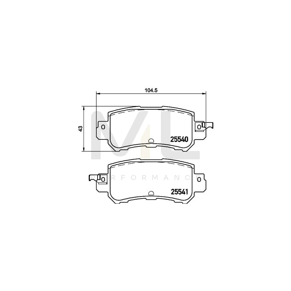 Hella 8DB 355 020-151 Brake Pad Set With Acoustic Wear Warning | ML Performance Car Parts