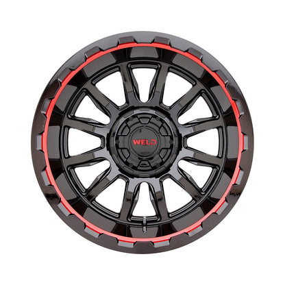 Weld W13800026475 Gauntlet W138 Wheel 20x10 5x114.3 ET-18 BS4.75 Gloss Black MIL RED