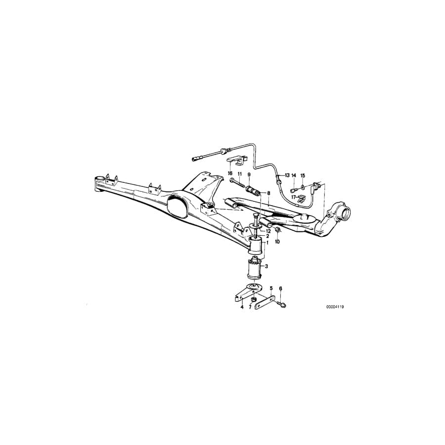 Genuine BMW 33311135546 E30 Rear Axle Carrier (Inc. 325ix)