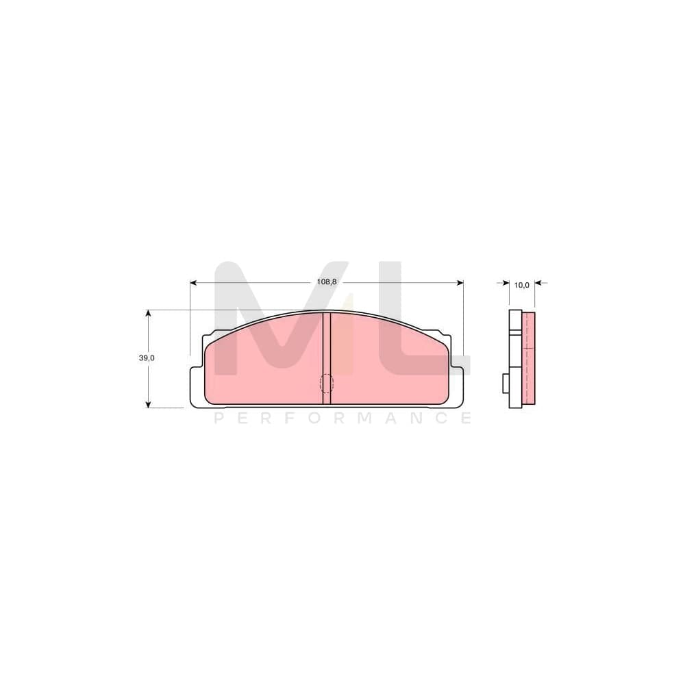 TRW Gdb107 Brake Pad Set Not Prepared For Wear Indicator