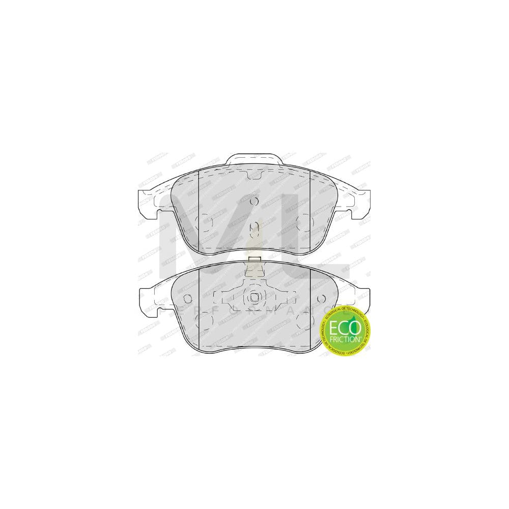 Ferodo Premier Eco Friction FDB4249 Brake Pad Set Not Prepared for Wear Indicator, With Piston Clip, Without Accessories