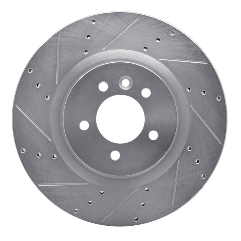 R1 Concepts R1 06-17 Land Rover Discovery Front Left Drilled & Slotted Silver Brake Rotor