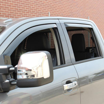 Westin 2016-2018 Nissan Titan XD/Titan In-Channel Wind Deflector 4pc - Smoke