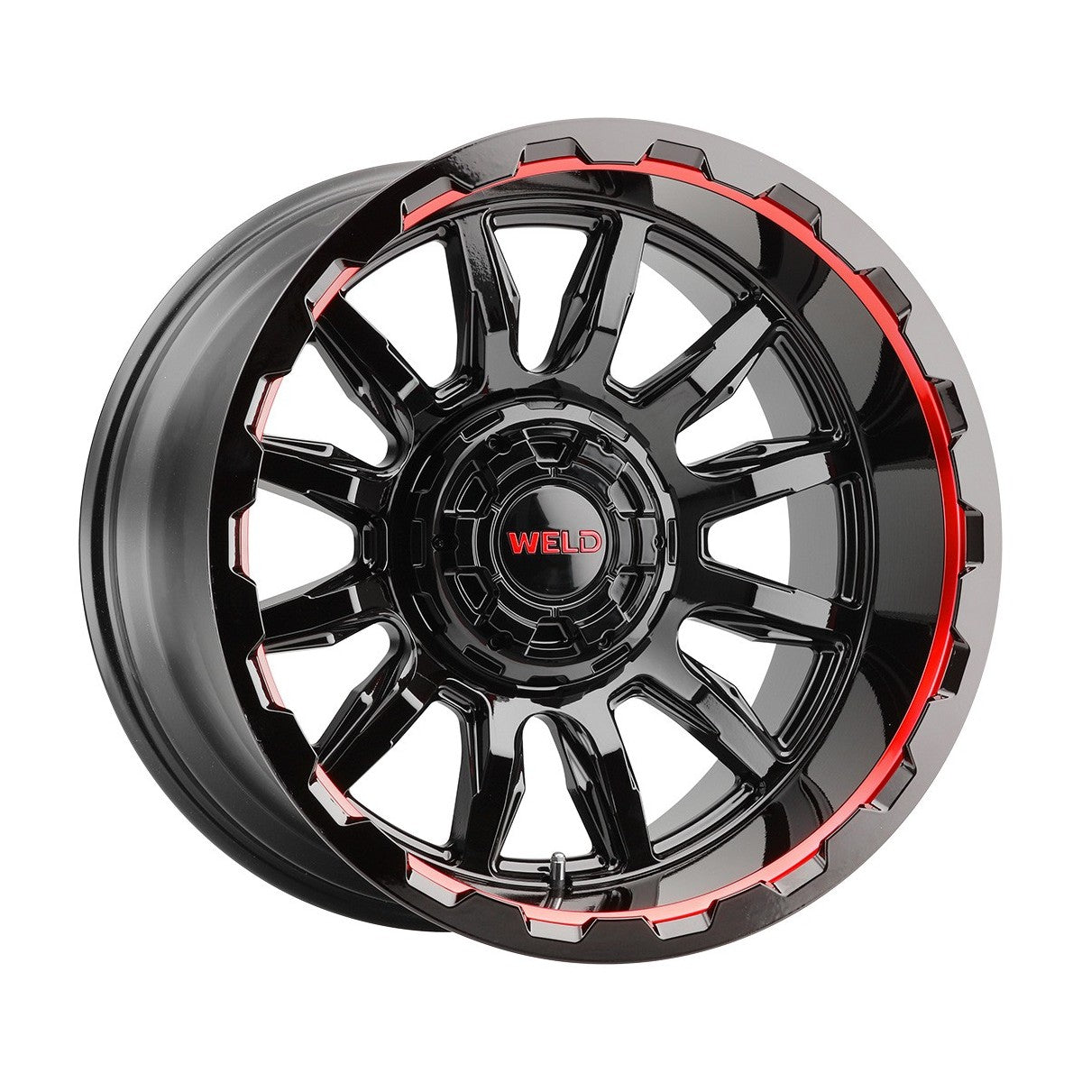 Weld W13800026475 Gauntlet W138 Wheel 20x10 5x114.3 ET-18 BS4.75 Gloss Black MIL RED