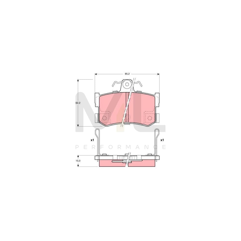 TRW Gdb1169 Brake Pad Set With Acoustic Wear Warning