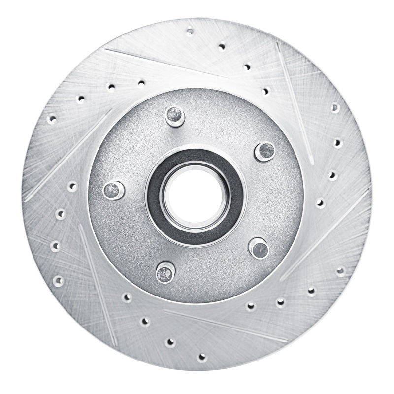 R1 Concepts R1 79-83 American Motors SPIRIT Front Right Drilled & Slotted Silver Brake Rotor