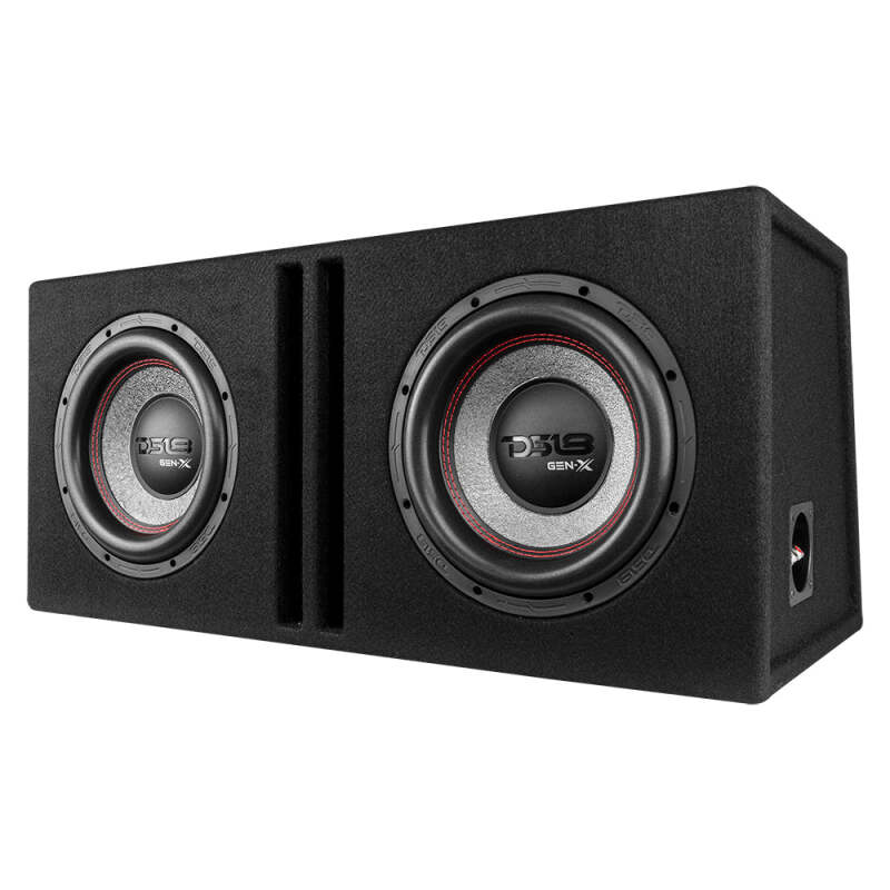 DS18 Dual 10in Loaded 800 Watts RMS 2x GEN-X104D Ported Enclosure Speakers Included