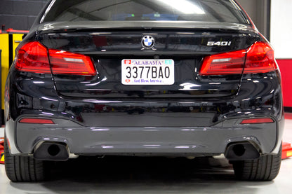 Dinan 17-23 BMW 540i (G30) Free Flow Axleback Exhaust System - Black Tips