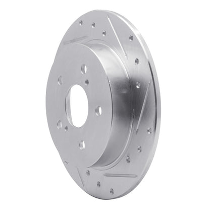 R1 Concepts R1 07-14 Suzuki SX4 Rear Right Drilled & Slotted Silver Brake Rotor