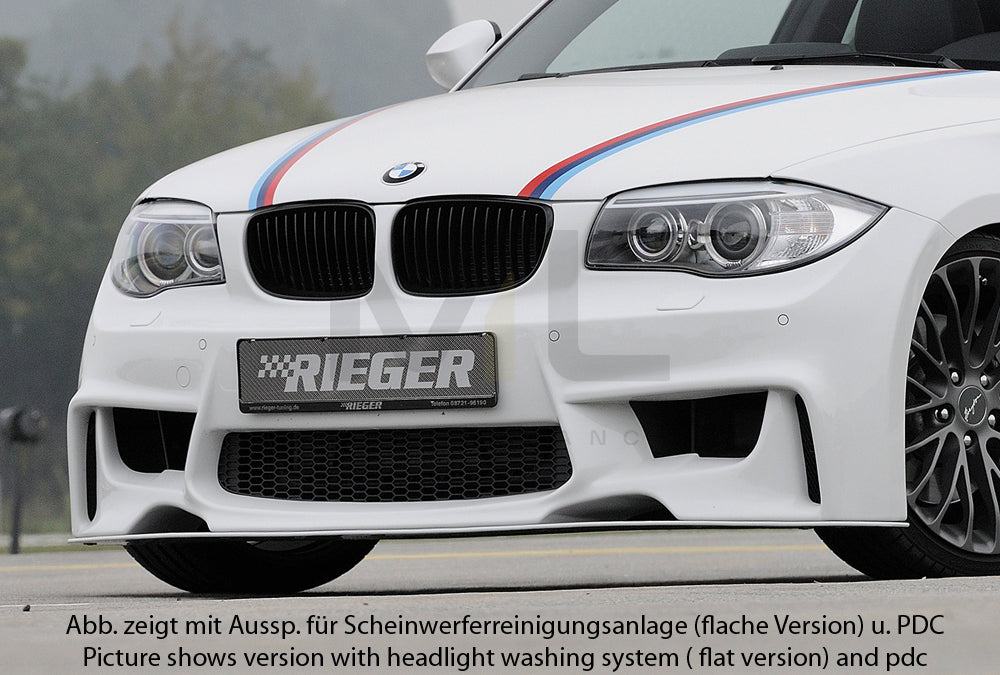 Rieger 00035030 BMW 1 Series E81 E82 E87 E88 Front Bumper 2 | ML Performance UK Car Parts
