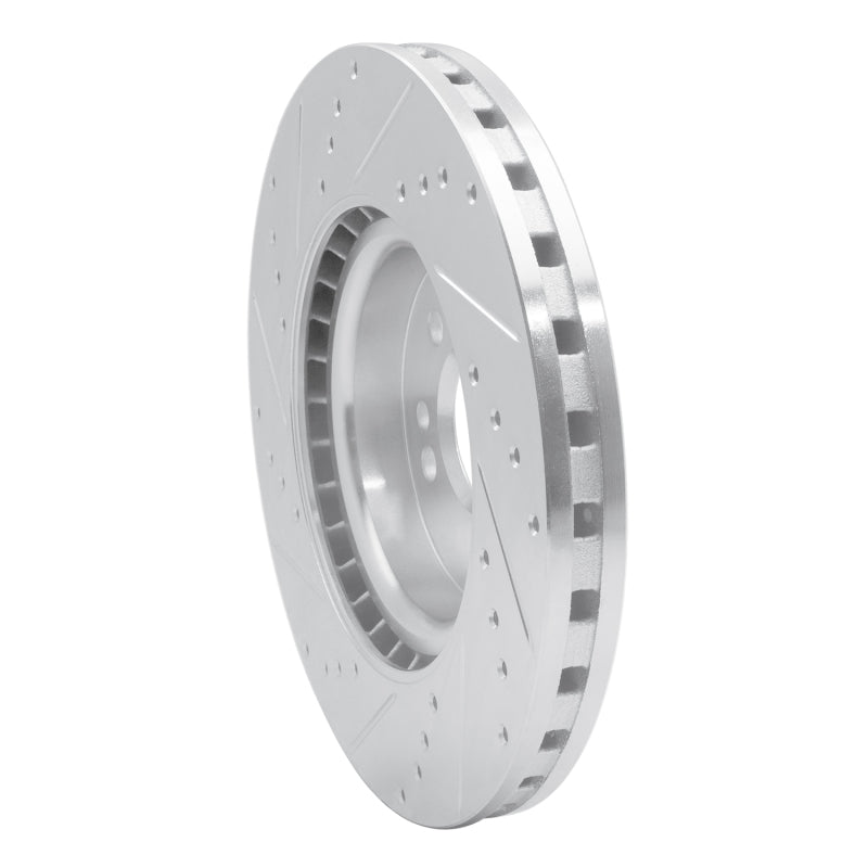 R1 Concepts R1 12-18 Mercedes-Benz ML250 Front Right Drilled & Slotted Silver Brake Rotor