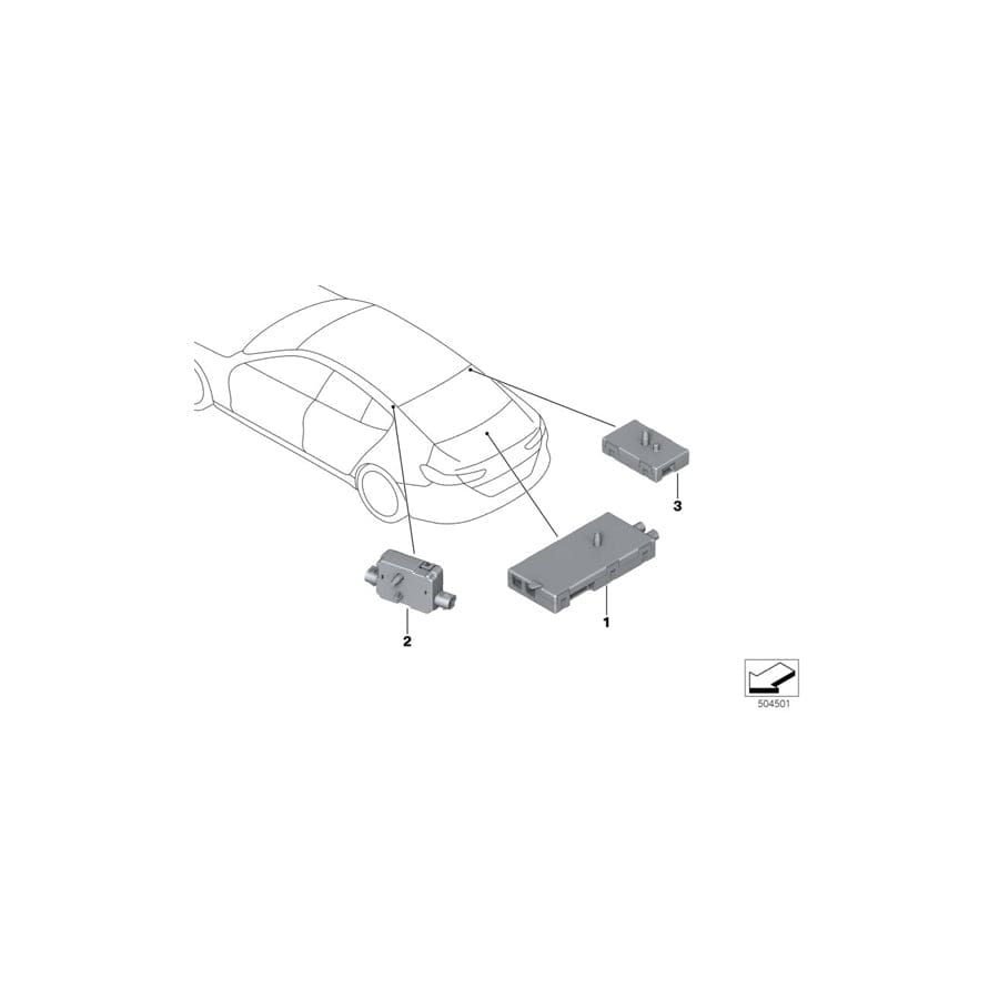 Genuine BMW 65206835192 F93 G16 Trap Circuit TV/DAB (Inc. M850iX, 840i & M8)