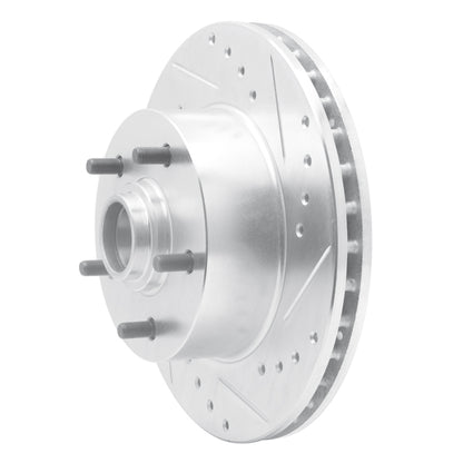 R1 Concepts R1 1967-1974 Buick GS 400 Front Right Drilled & Slotted Silver Brake Rotor