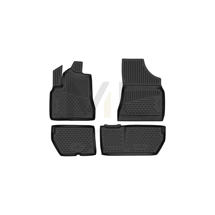WALSER Tailored, XTR 75197 Floor mat set Elastomer, Front and Rear, Black