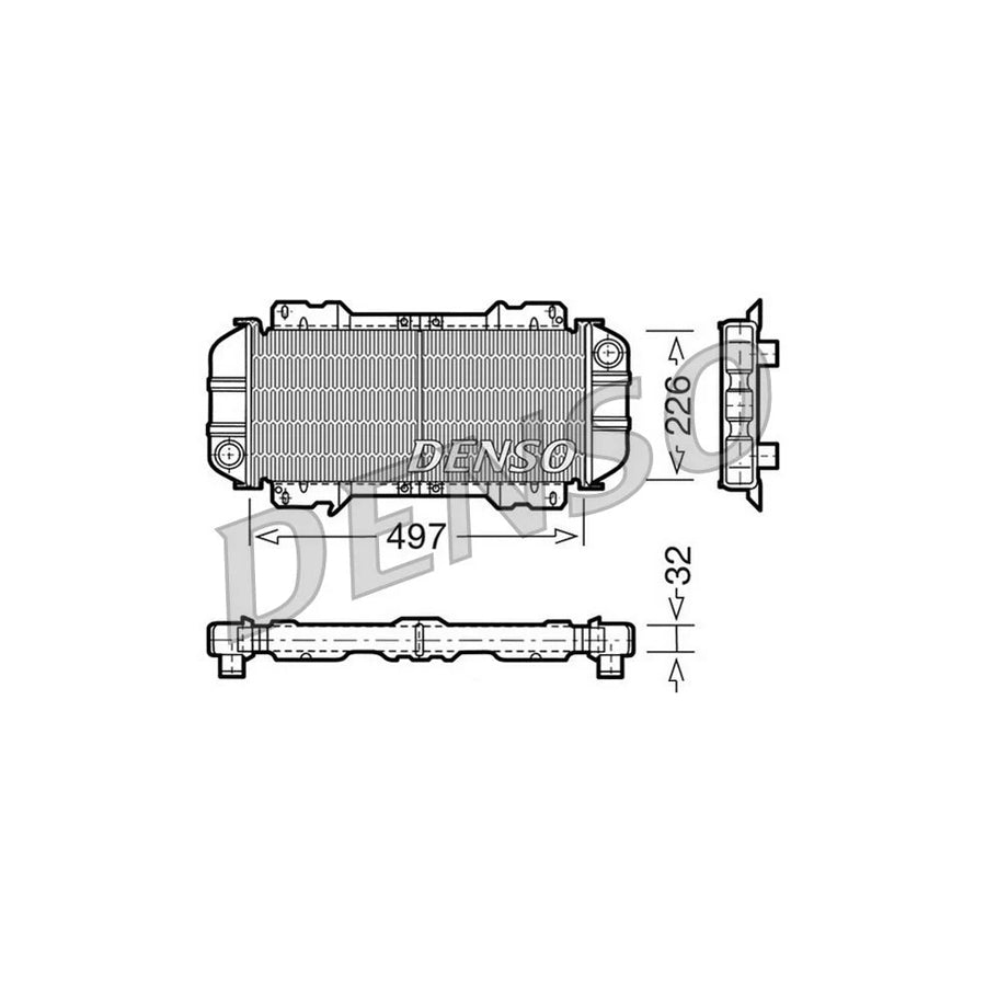 DENSO DRM10015 Engine Radiator for Ford Escort
