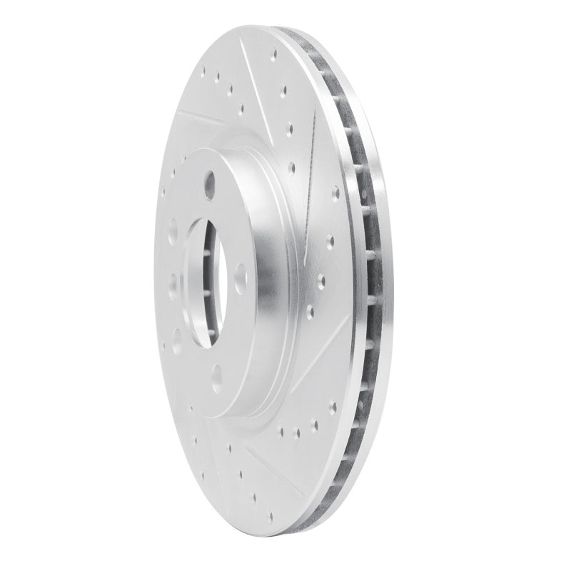 R1 Concepts R1 11-16 Mini Cooper Countryman Front Right Drilled & Slotted Silver Brake Rotor