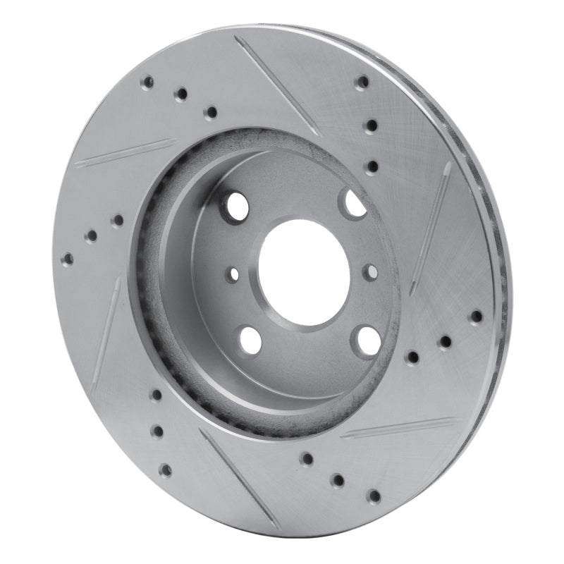 R1 Concepts R1 12-15 Scion IQ Front Left Drilled & Slotted Silver Brake Rotor