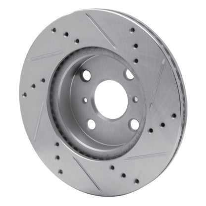R1 Concepts R1 12-15 Scion IQ Front Left Drilled & Slotted Silver Brake Rotor