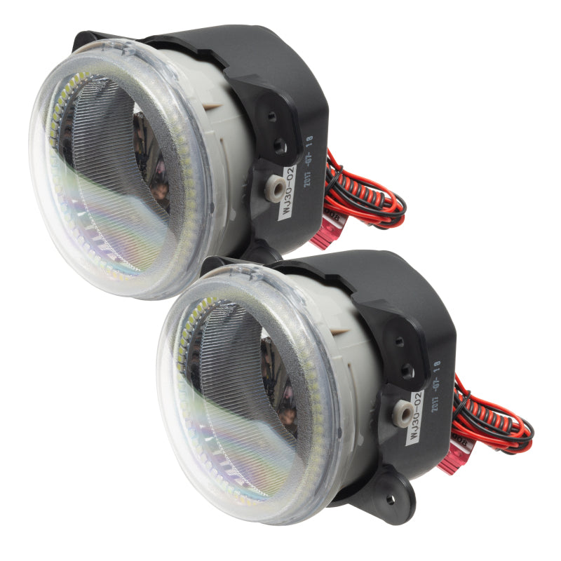 Oracle Lighting 07-09 Jeep Wrangler JK Pre-Assembled LED Halo Fog Lights -Red