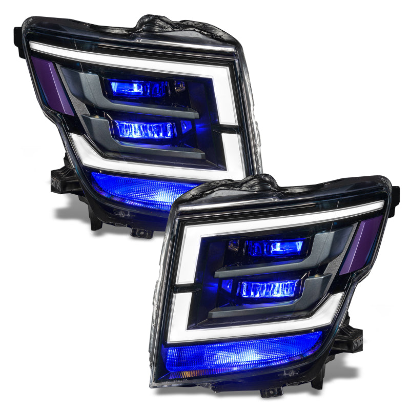 ORACLE Lighting Oracle 21-22 Nissan Titan Demon Eye RGB Headlight Upgrade Kit - ColorSHIFT w/o Controller