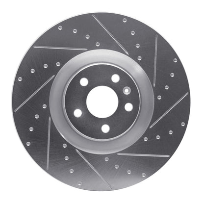 R1 Concepts R1 16-26 Volvo XC90 Front Right Drilled & Slotted Silver Brake Rotor