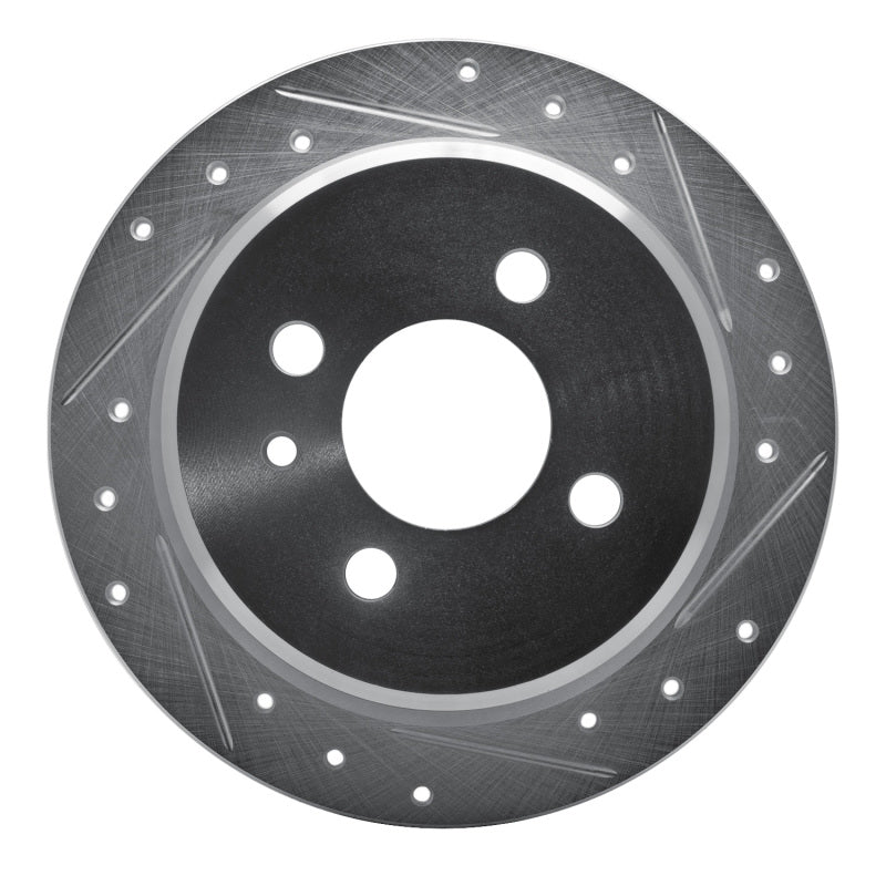 R1 Concepts R1 88-90 BMW 325IX Rear Right Drilled & Slotted Silver Brake Rotor