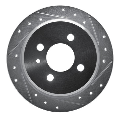 R1 Concepts R1 88-90 BMW 325IX Rear Right Drilled & Slotted Silver Brake Rotor