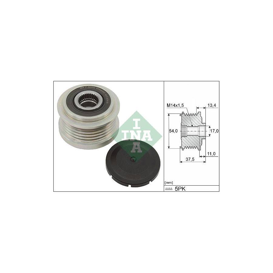 Ina 535 0278 10 Alternator Freewheel Clutch