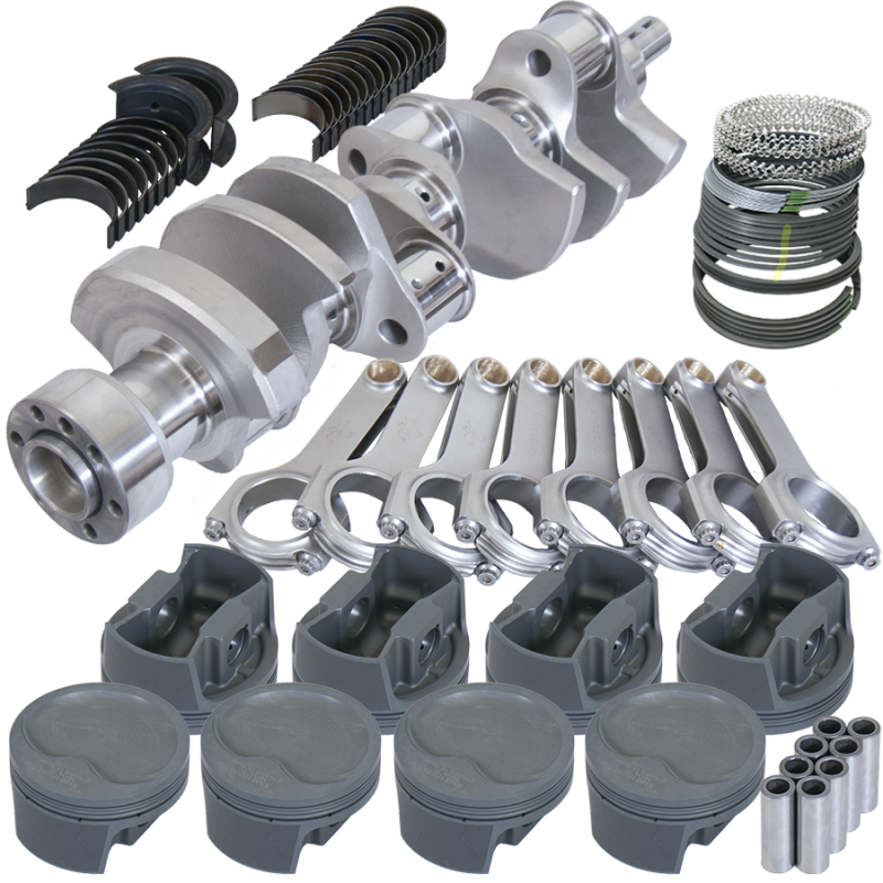 Eagle Chevy 350 1Pc 3.750in Crank 5.700in H-Beam -16cc Inv Dome 4.060in Pistons Balanced Assembly