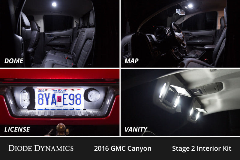 Diode Dynamics 15-22 GMC Canyon Interior LED Kit Cool White Stage 1