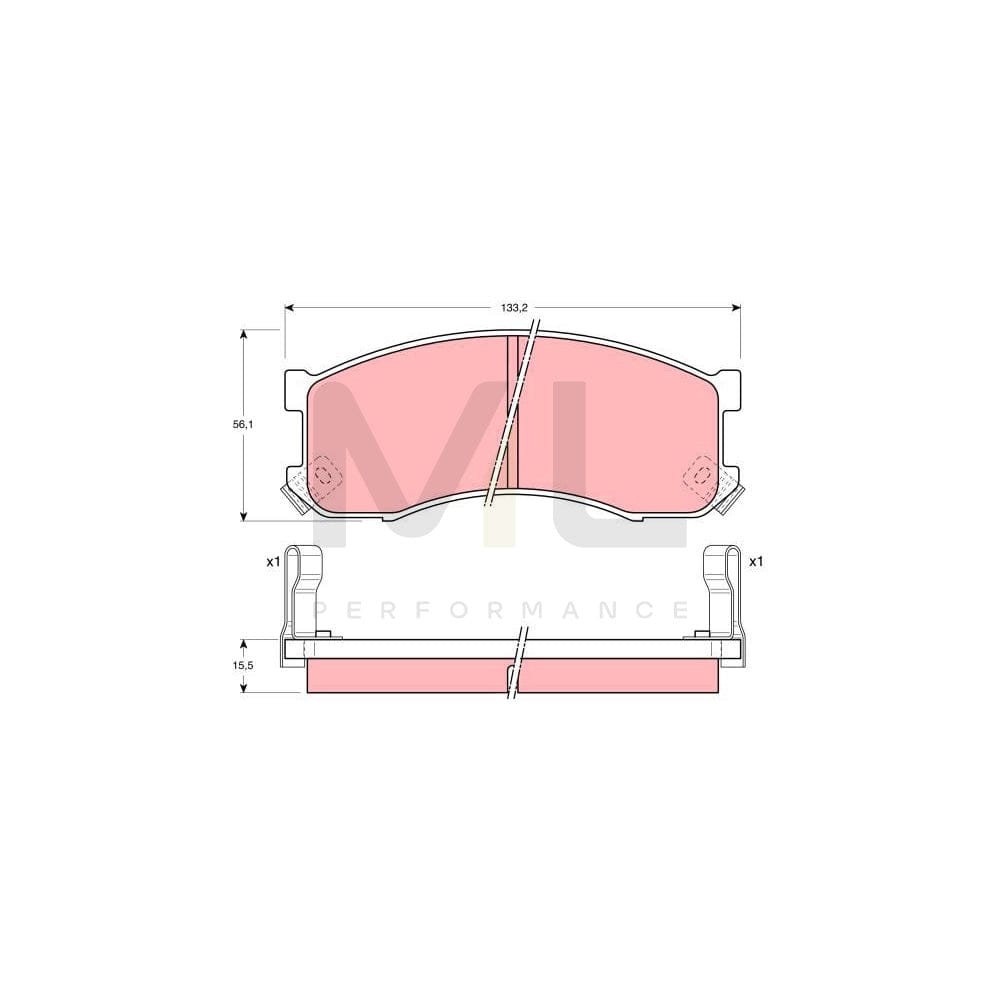 TRW Gdb1037 Brake Pad Set With Acoustic Wear Warning