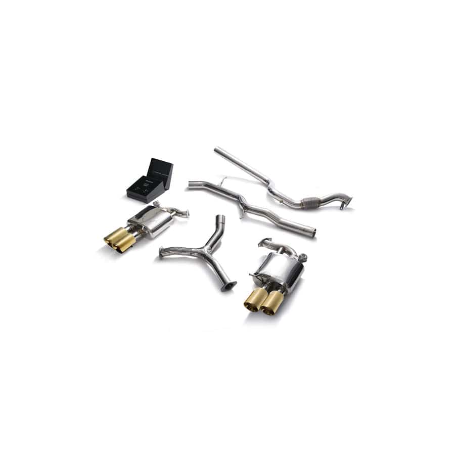 Armytrix AU9C4-QS11G Valvetronic Exhaust System Audi A5 Coupe 4WD B9 2016-2021 with Quad Gold 3.5"