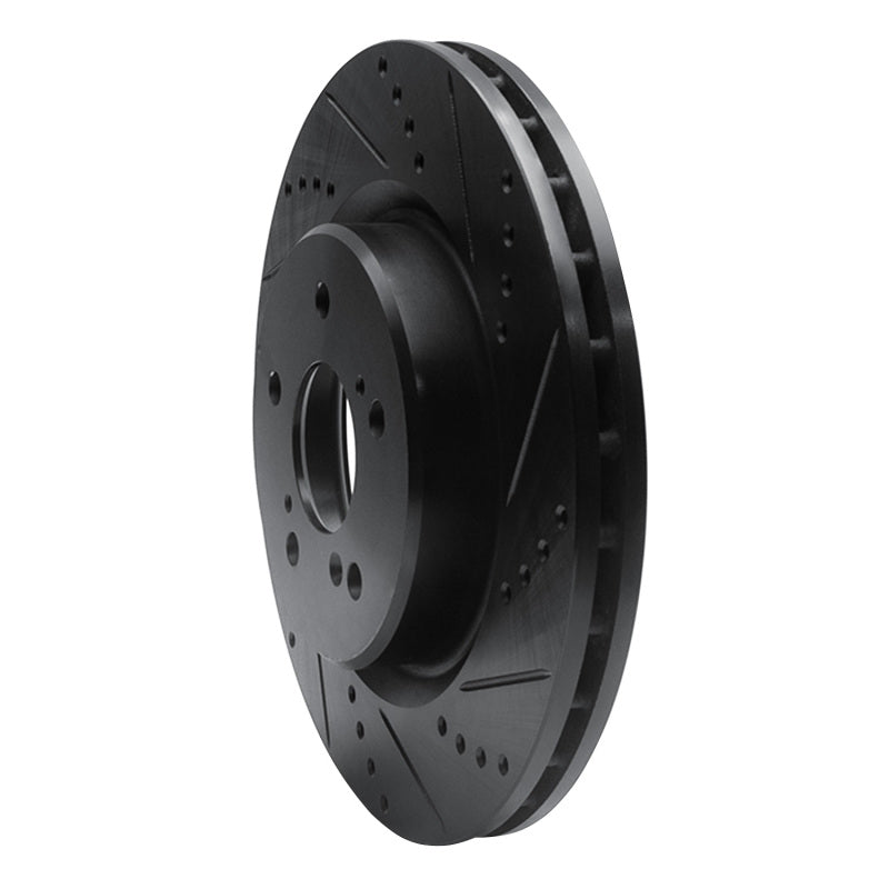 R1 Concepts R1 21-25 Acura TLX Front Right Drilled & Slotted Black Brake Rotor