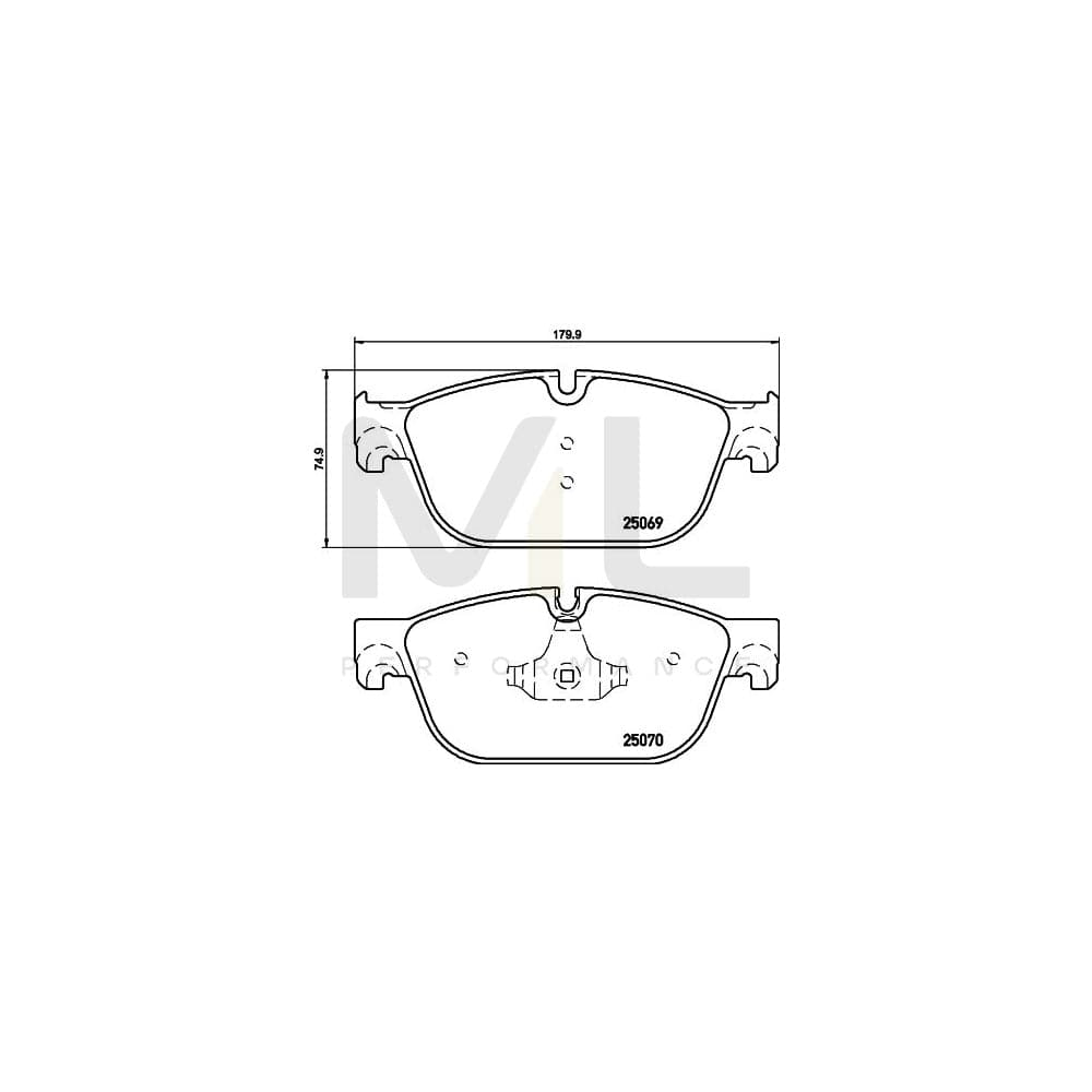 Hella 8DB 355 021-141 Brake Pad Set Prepared For Wear Indicator | ML Performance Car Parts