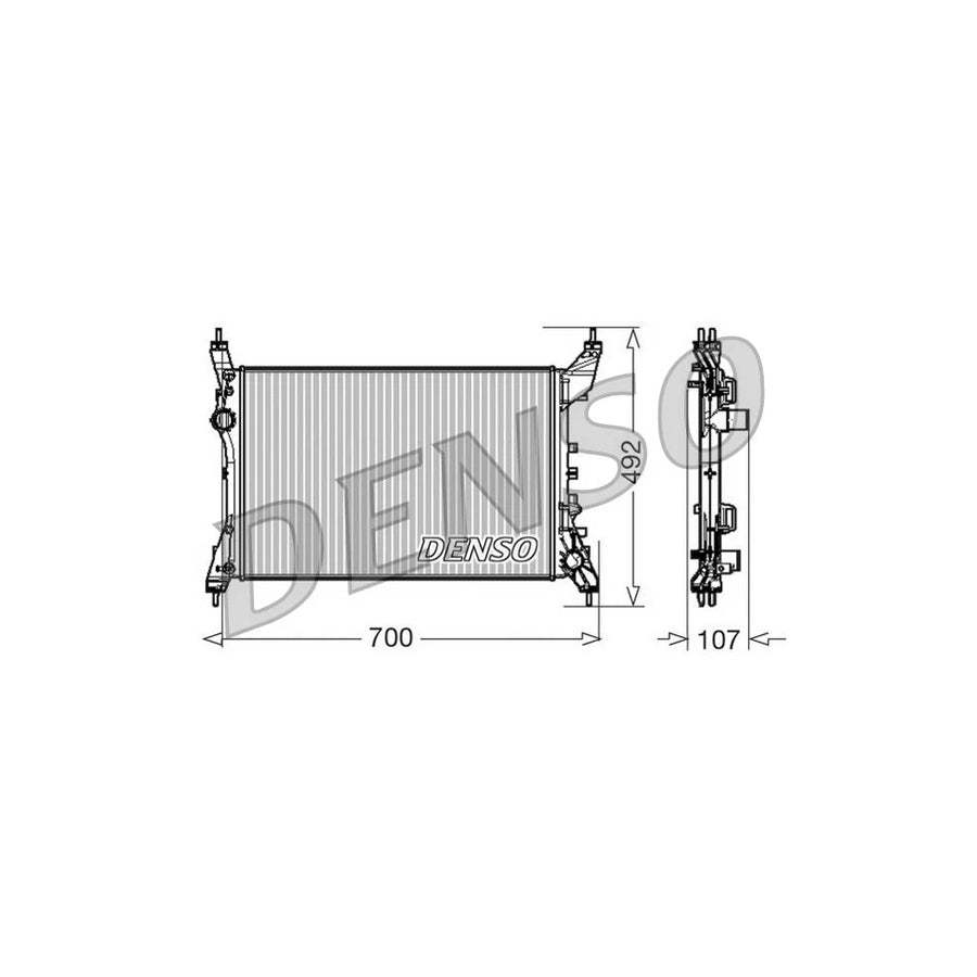 DENSO DRM09170 Engine Radiator for Fiat Linea (323, 110)