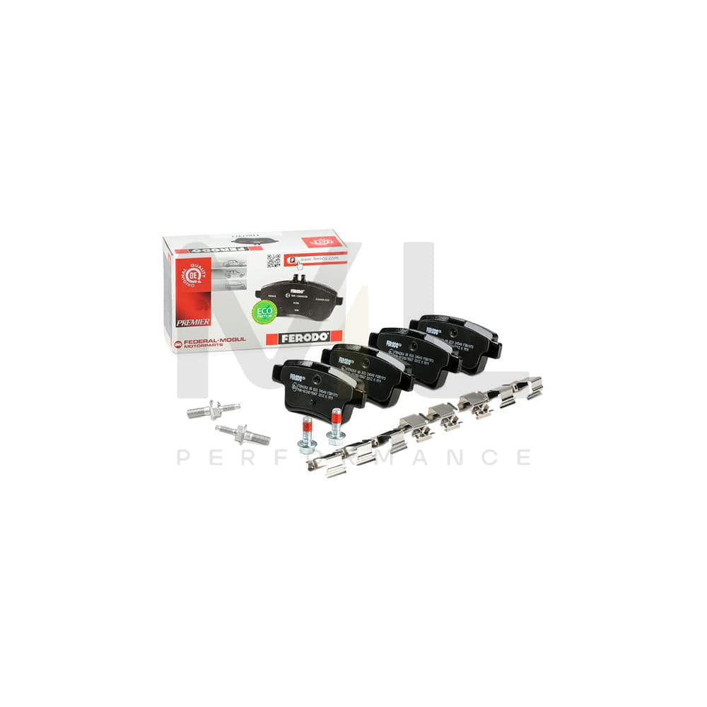 Ferodo Premier Eco Friction FDB1973 Brake Pad Set for Citroã«N C4 Not Prepared for Wear Indicator, With Brake Caliper Screws, With Piston Clip, With Accessories