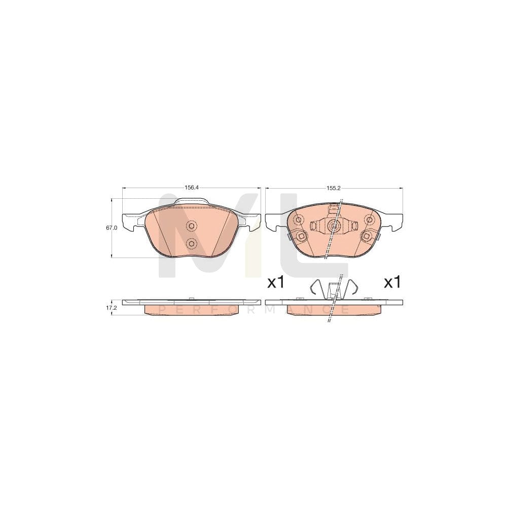TRW Gdb2059 Brake Pad Set Not Prepared For Wear Indicator