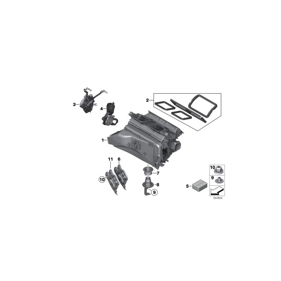 Genuine BMW 64119355530 F25 F26 Empty Housing F Heater/Air Condit.Unit (Inc. X4 35dX & X3)