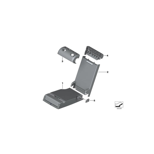 Genuine BMW 52207499805 G05 G06 Armrest With Compartment, Leather COFFEE (Inc. X5 40i, X6 M50dX & X5 40iX)