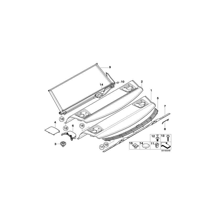 Genuine BMW 51466955091 E92 Cover Loudspeaker GRAU (Inc. 325i, 320xd & 320d)