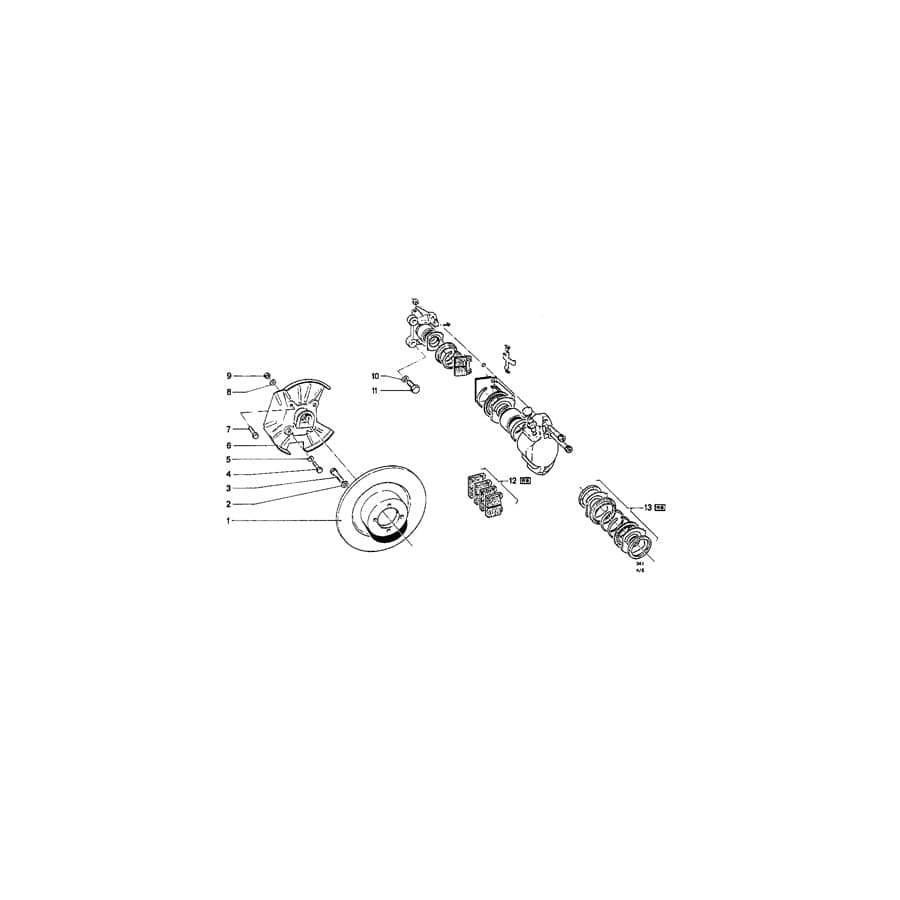Genuine BMW 34111160171 Repair Kit, Brake Pads Asbestos-Free TEXTAR T476 (Inc. 2000CS, 2000 & 2000tilux)