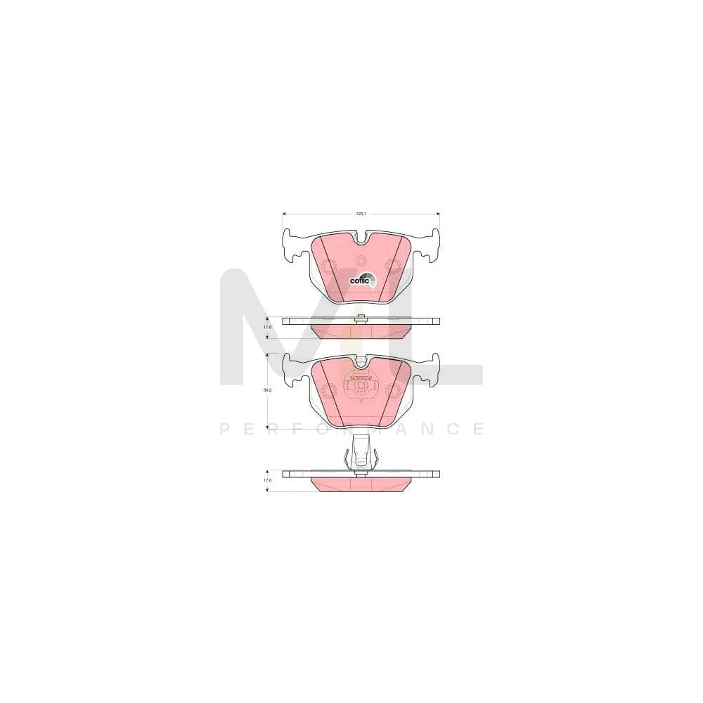 TRW Cotec Gdb1527 Brake Pad Set For Land Rover Range Rover Iii (L322) Prepared For Wear Indicator