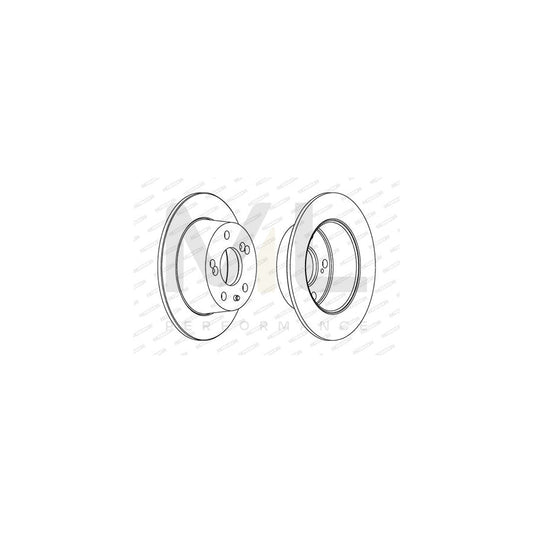 Ferodo Premier DDF094 Brake Disc for Citroen Cx Solid, With Bolts/Screws  - Pair