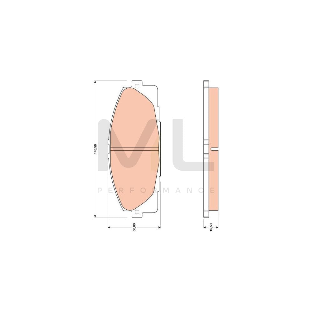 TRW Gdb3485 Brake Pad Set For Toyota Hiace Not Prepared For Wear Indicator
