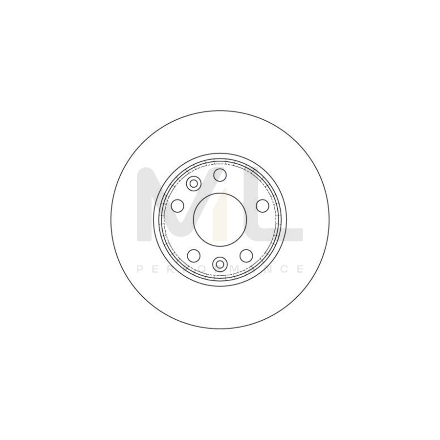 TRW DF6199 Brake Disc Vented, Painted  - 1 piece