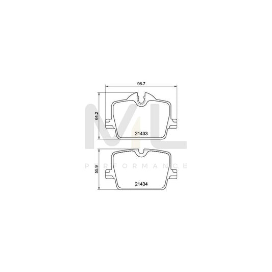 Brembo P 06 114 Brake Pad Set Prepared For Wear Indicator, With Anti-Squeak Plate, With Brake Caliper Screws