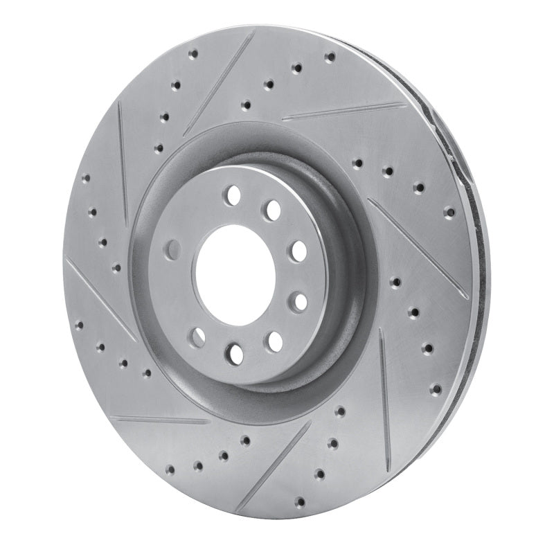 R1 Concepts R1 08-11 Saab 9-3 Front Left Drilled & Slotted Silver Brake Rotor