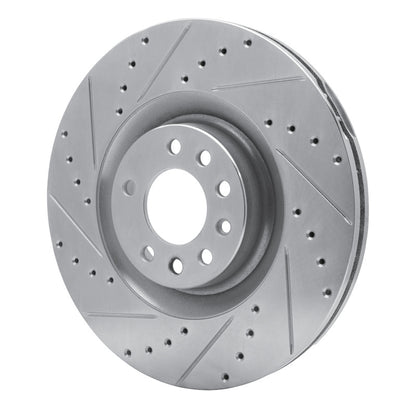 R1 Concepts R1 08-11 Saab 9-3 Front Left Drilled & Slotted Silver Brake Rotor