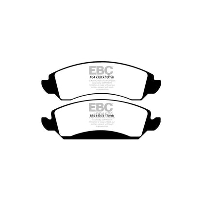 EBC PD03KF272 Cadillac Chevrolet Gmc Yellowstuff Front Brake Pad & Plain Disc Kit 2 | ML Performance UK Car Parts