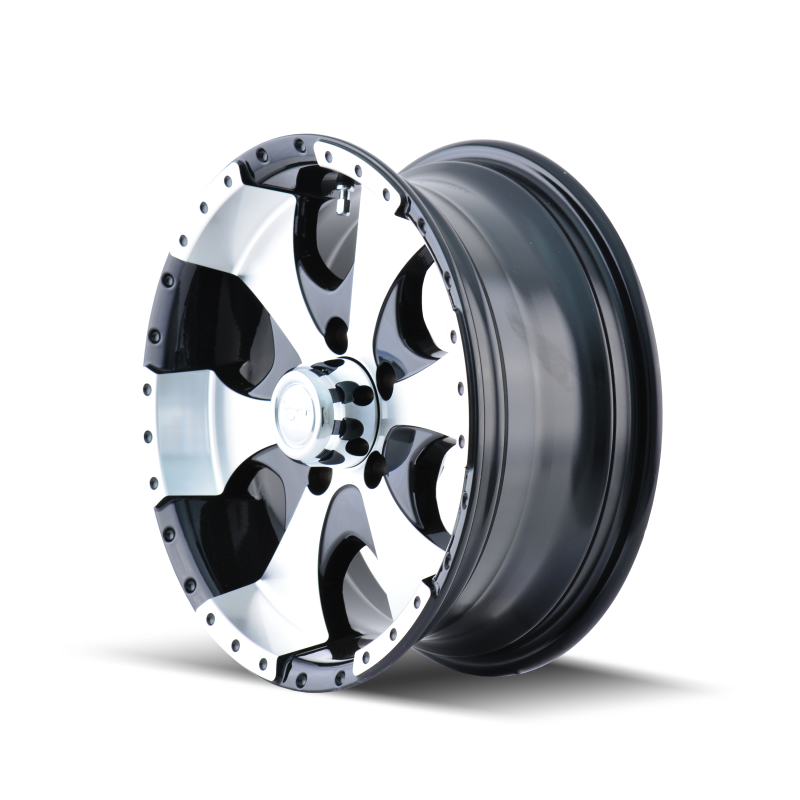 ION Wheels ION Type 136 15x6 / 5x114.3 BP / 0mm Offset / 83.82mm Hub Black/Machined Wheel